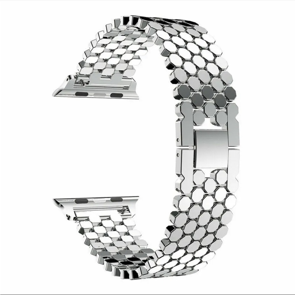 Stainless Steel Silver Apple Watch Band